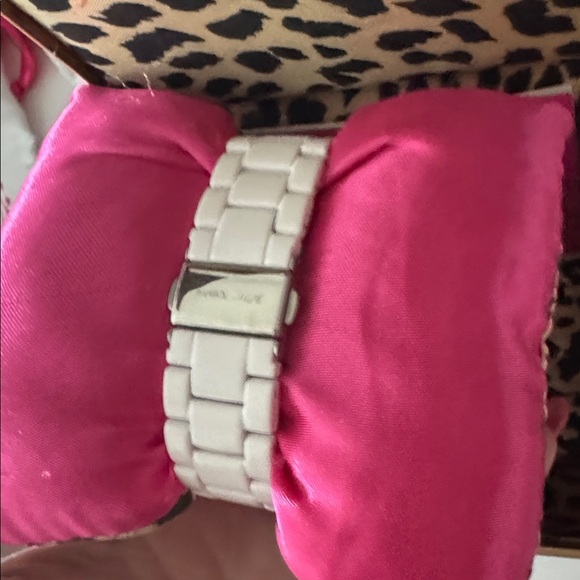 Betsey Johnson Silver Watch with Pink Details - Picture 6 of 6